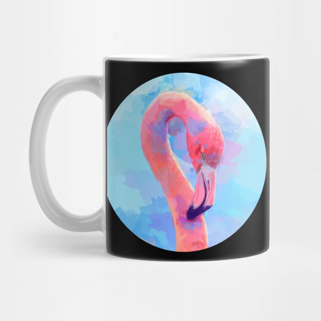 Flamingo Dream - Bird Digital Illustration by Flo Art Studio